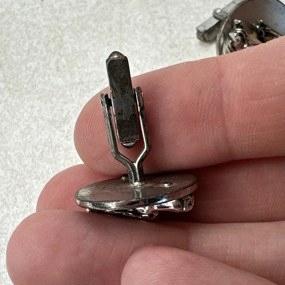 Vintage Horse Head Swank Sterling Cuff Links Western Stamped